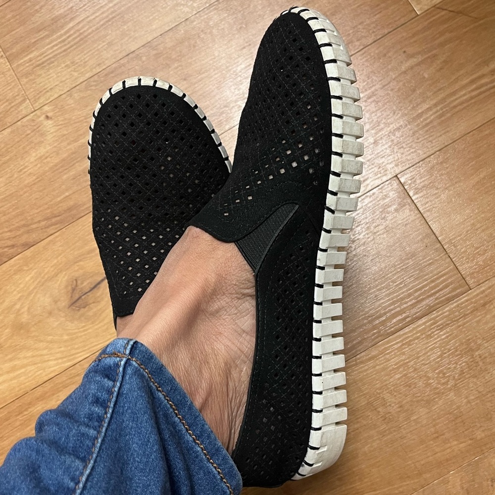 Skechers Black Slip-On Shoes